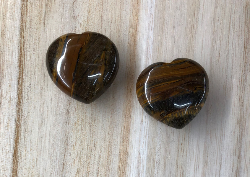 Corazón ojo de tigre 3 cm